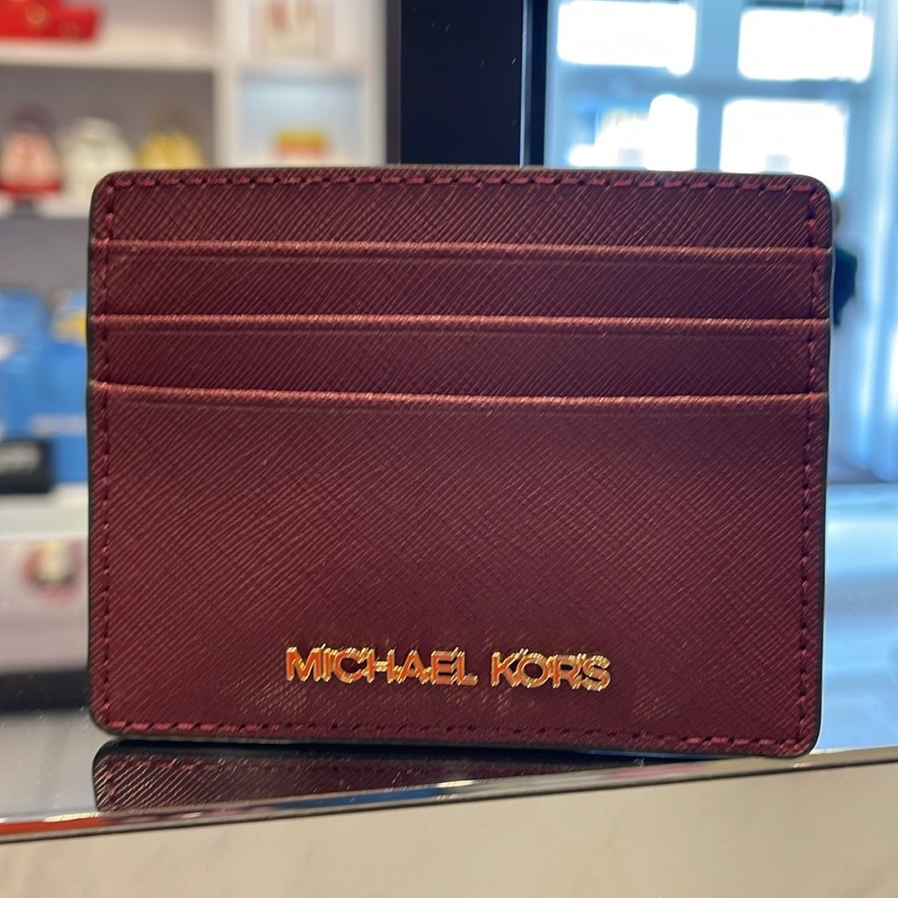 MICHAEL KORS
Large Leather Card Holder Case
Dark Cherry 
NWT - Picture 13 of 16